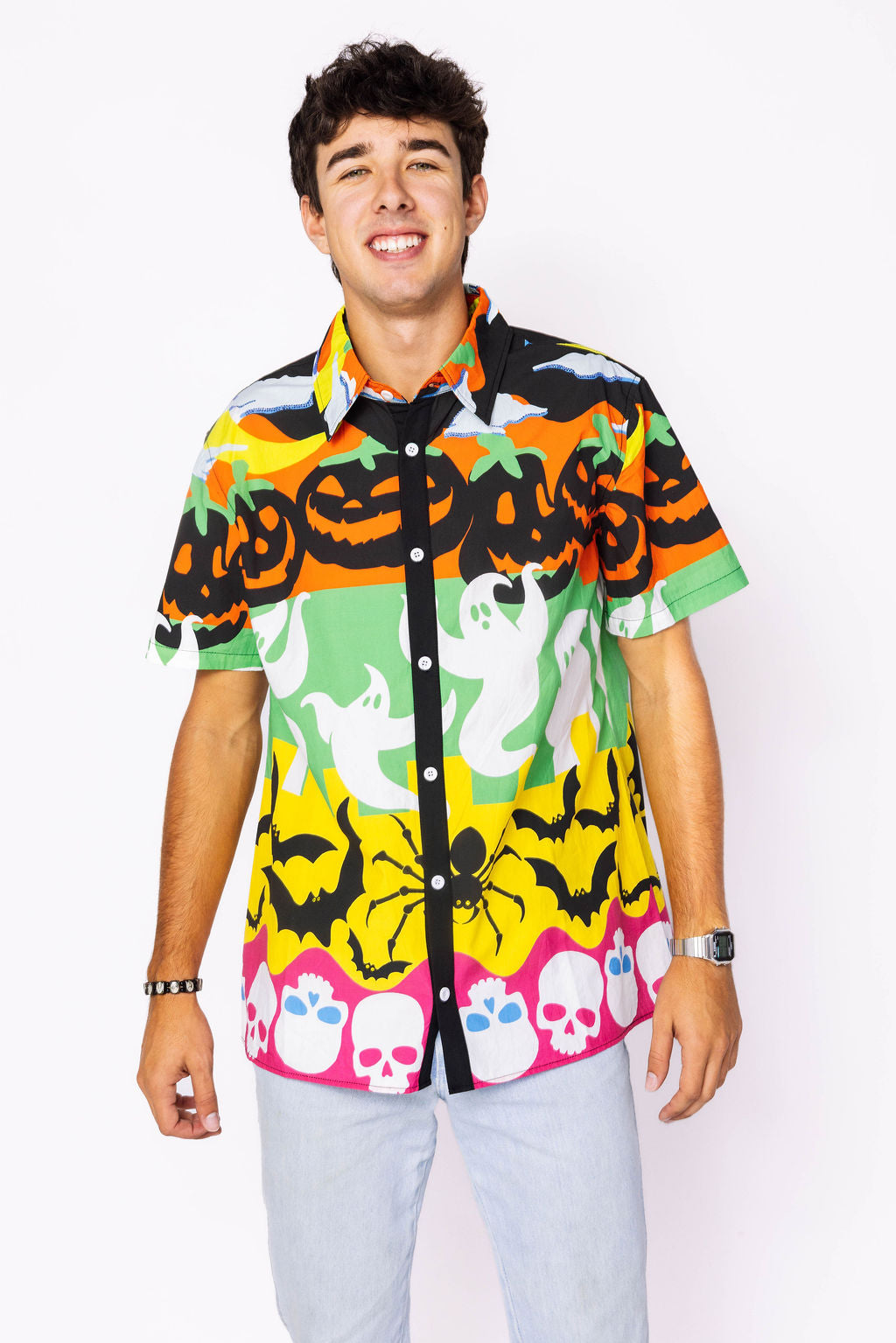 mens halloween dress shirts Amazon.com: Fun Costumes Men's Bloody Haunted Halloween Button Up Short Sleeve Collared Party Shirt