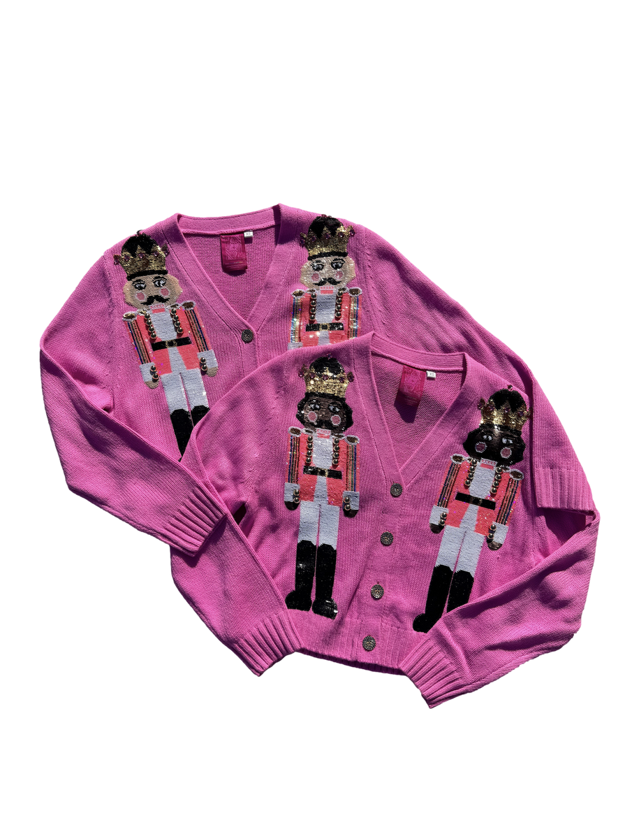 Kids Pink Nutcracker Sweater Queen of Sparkles
