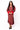 Red & Green Plaid Feather Sleeve Button Up Midi Dress