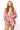 Light Pink & Red Stripe Christmas Icons Button Up Top