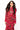 Pink & Red Poinsettia Knit Midi Dress