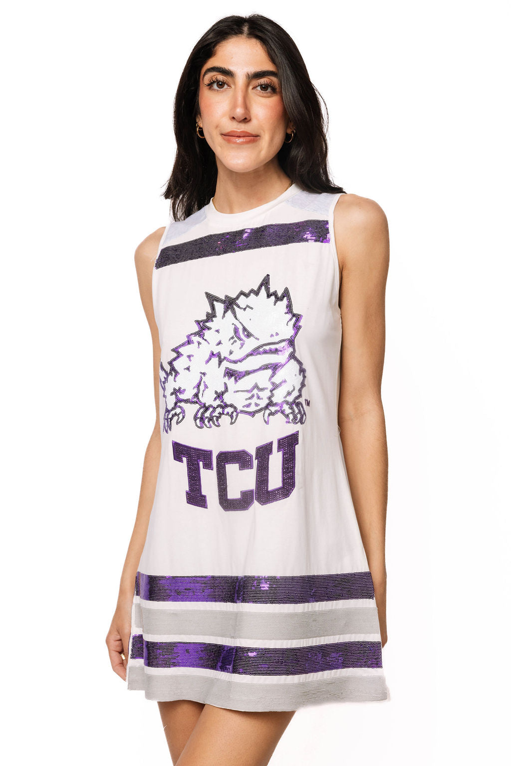 tcu purple dress TCU GAMEDAY BIB DRESS SMALL