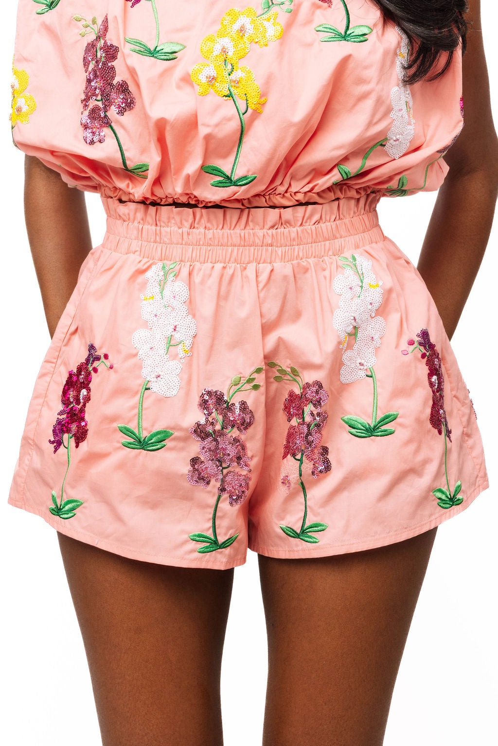 Peach Multi Iris Cotton Short – Queen of Sparkles