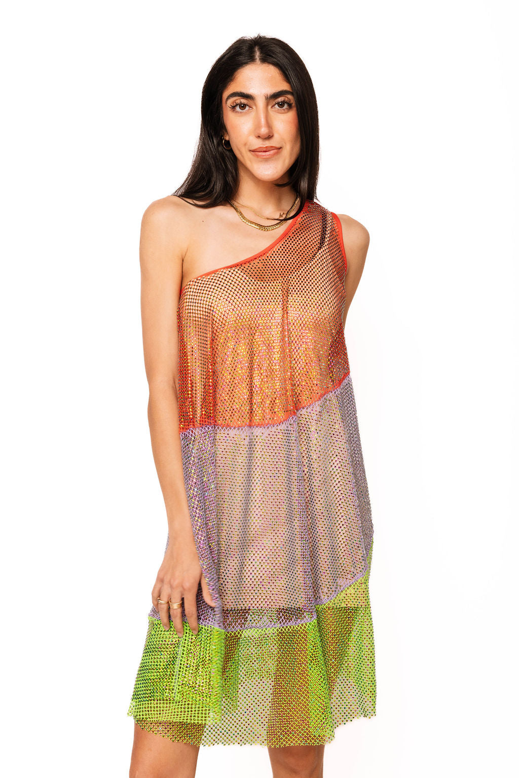 lavender and orange dress Spirit Squad Ombre Shift Dress in Orange/Purple