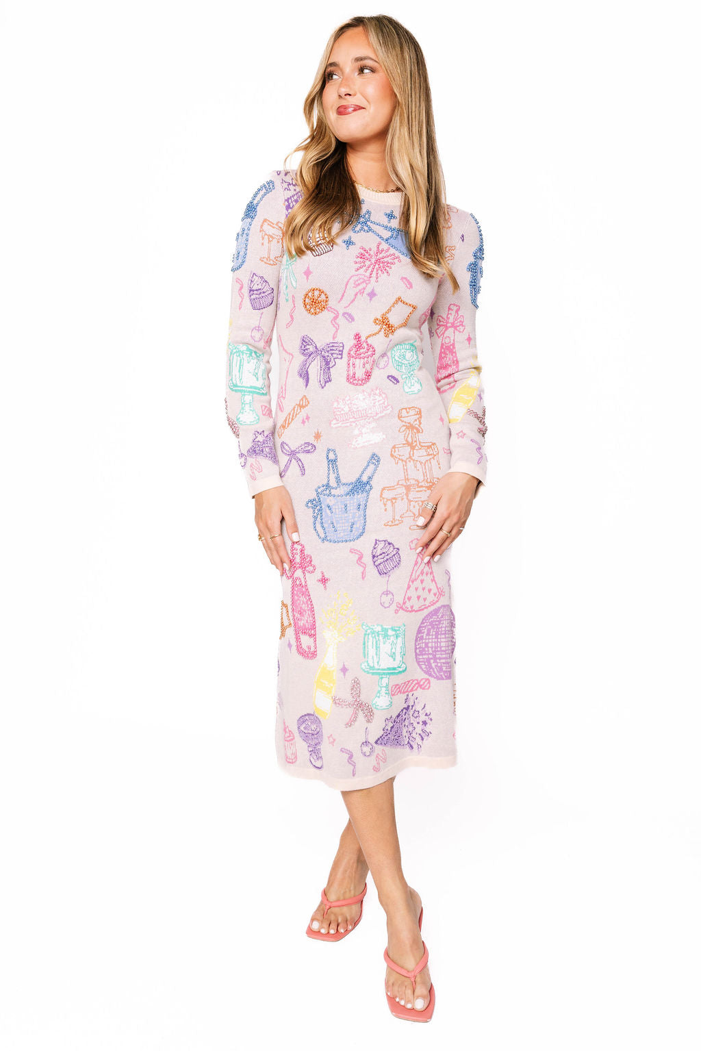 Light Pink Birthday Icon Knit Dress – Queen of Sparkles