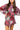 Pink Plaid Poinsettia Button Up Long Sleeve Dress