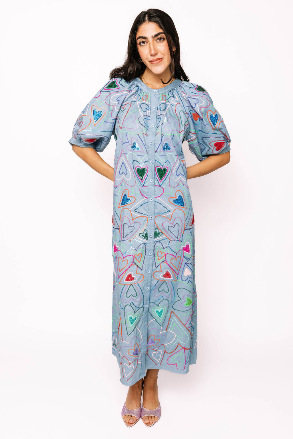 groovy midi dress Pink Orange Groovy Abstract Pattern Women's 3/4 Sleeve Dresses Elegant A-Line Midi Dress Flare Summer Casual Sundress