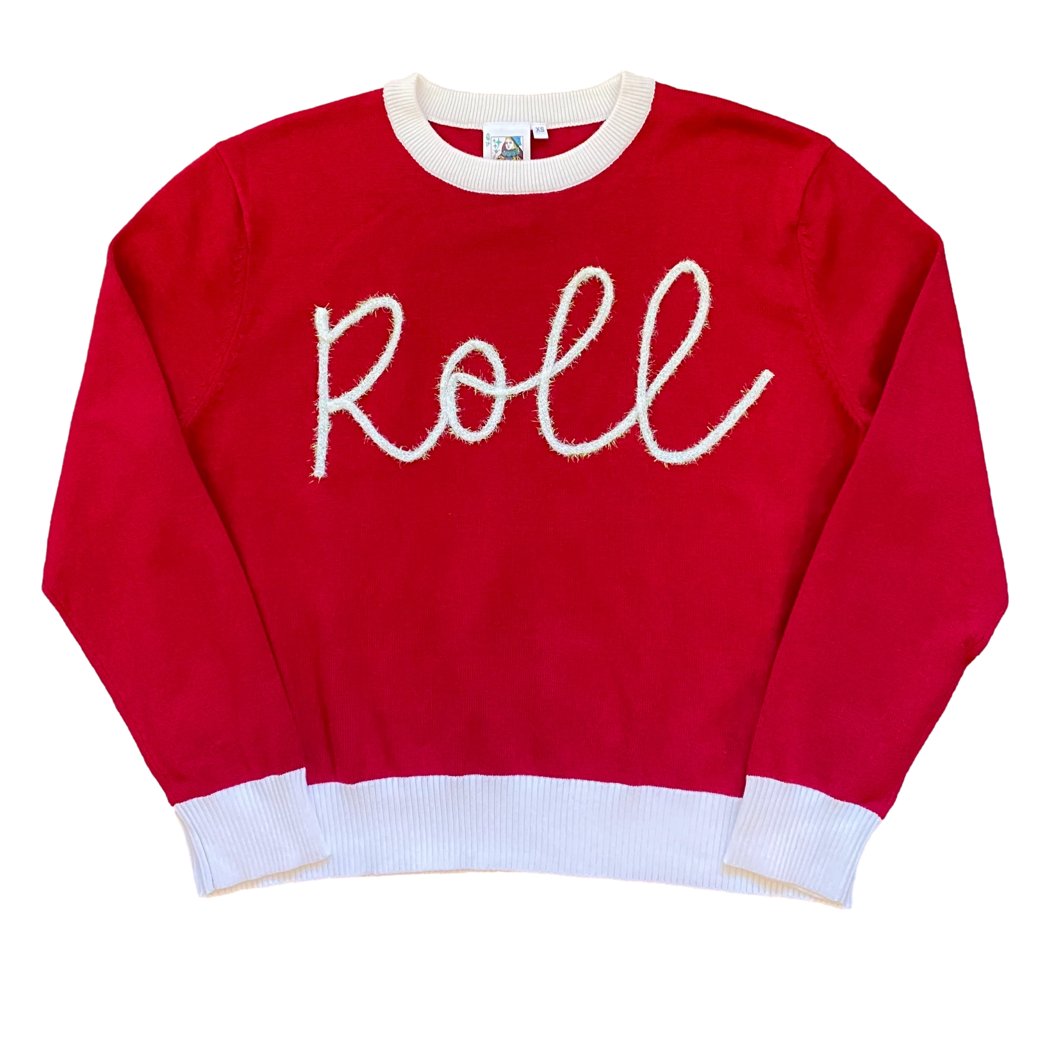 Glitter Script "Roll" Long Sleeve Sweater - Licensed
