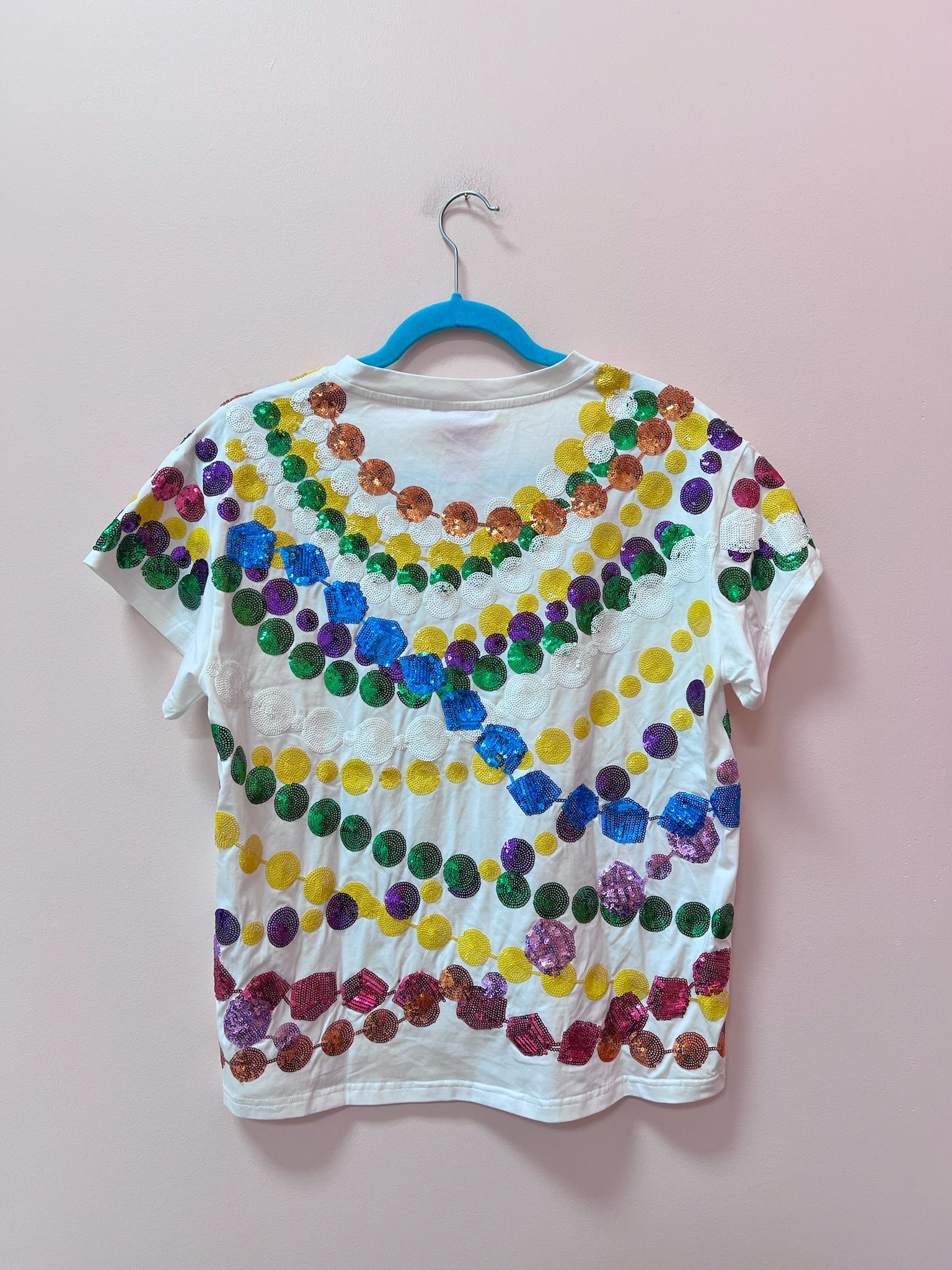 SAMPLE- White Mega Beads Tee