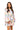 Sample White & Rainbow Squiggle Balloon Sleeve Dress