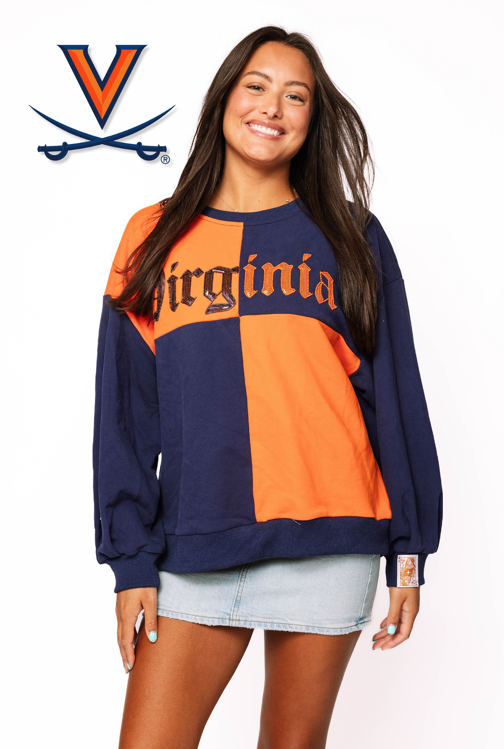 Licensed Sample - Virginia Medieval Font Checker Sweatshirt