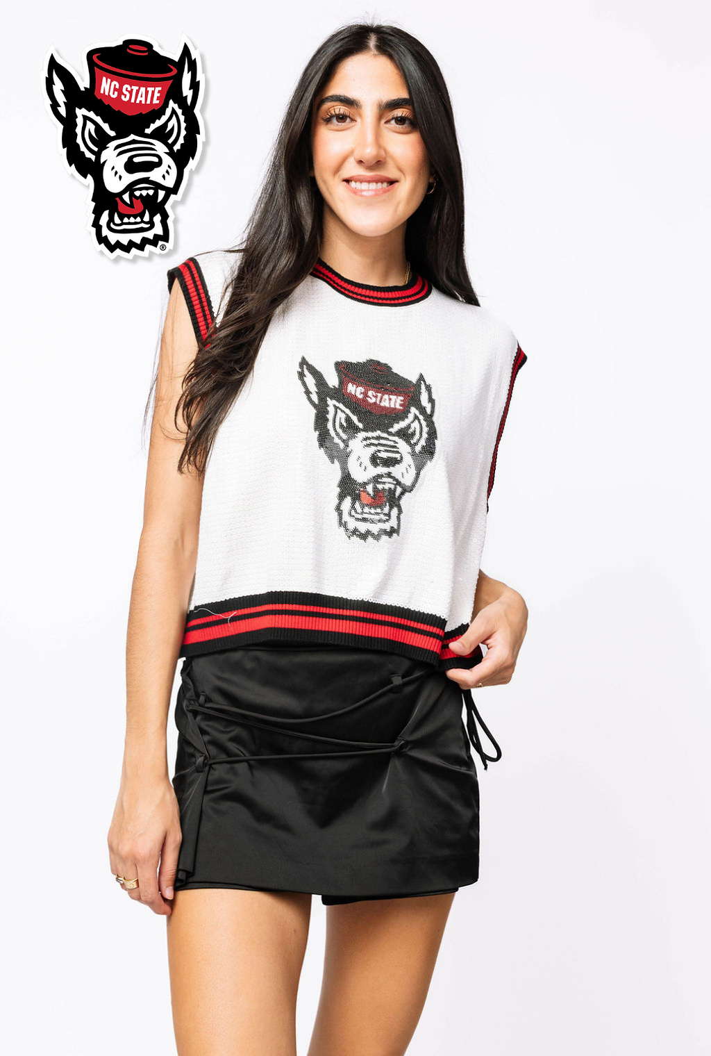 Licensed Sample - NC State Full Sequin Mascot Tank