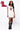 Licensed Sample - Ole Miss White V Neck Striped Cuff Sweater Vest Dress