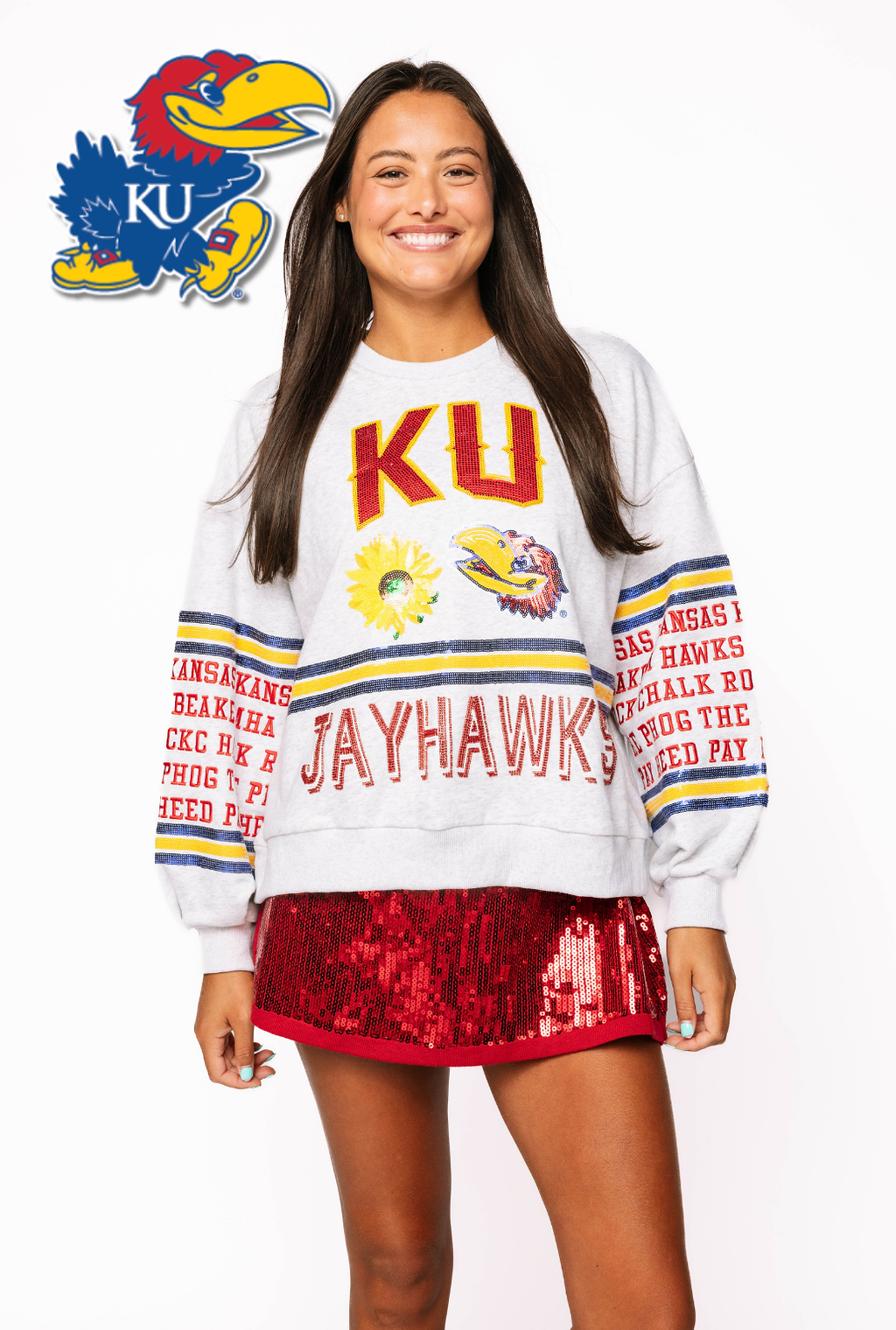 Licensed Sample - Kansas Flower Mascot Sweatshirt