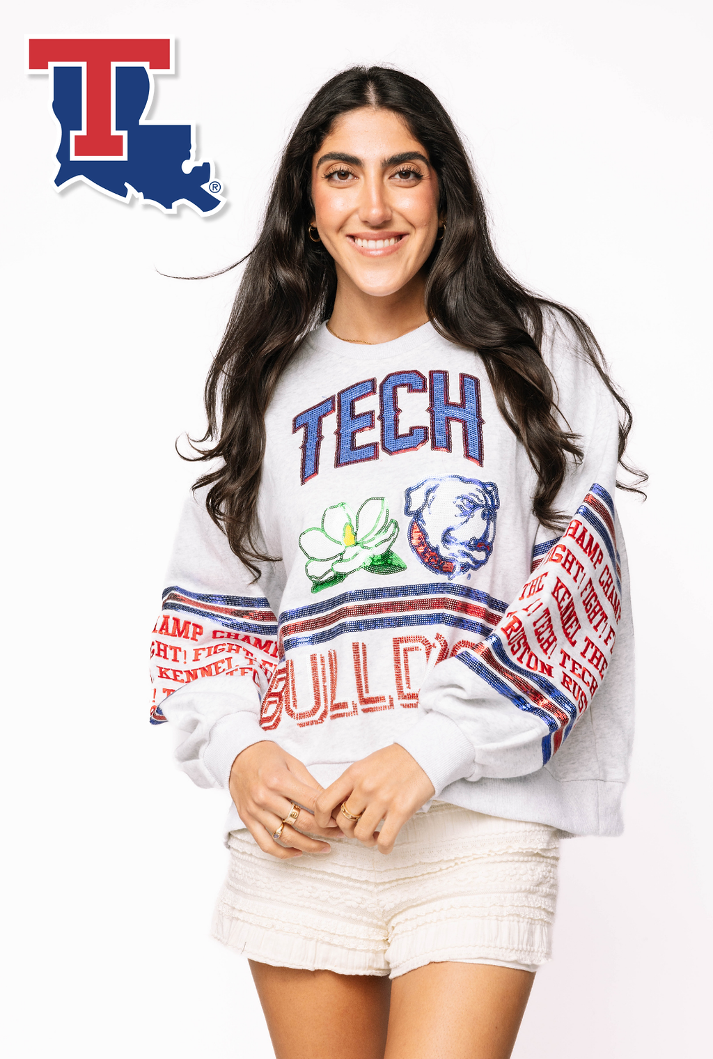 Licensed Sample - La Tech Flower Mascot Sweatshirt