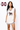 Licensed Sample - Miss State White V Neck Striped Cuff Sweater Vest Dress