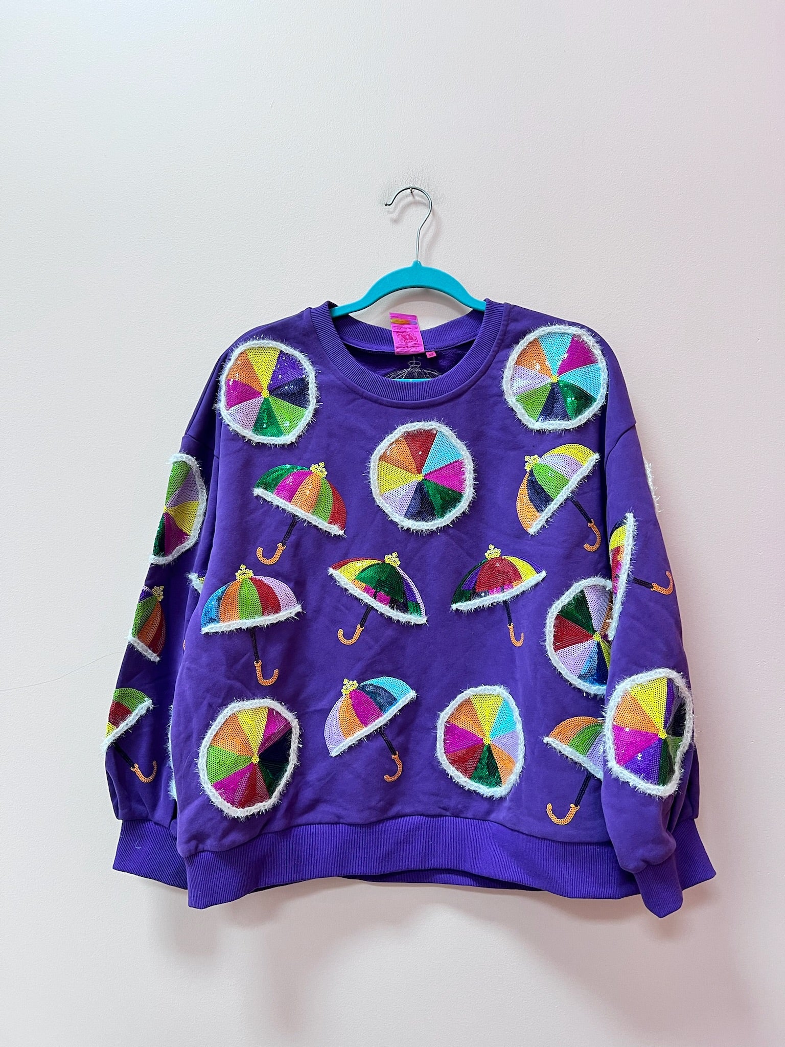 SAMPLE- PURPLE SECOND LINE UMBRELLAS SWEATSHIRT