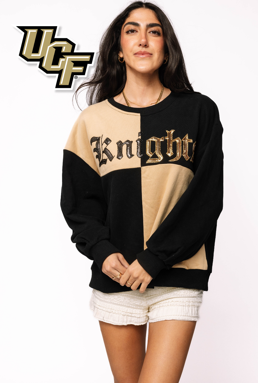 Licensed Sample - UCF Medieval Font Checker Sweatshirt