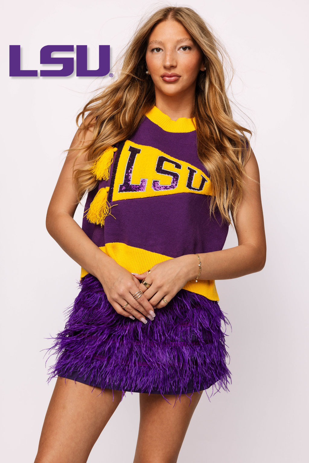 Licensed 'LSU' Pennant Sweater Tank