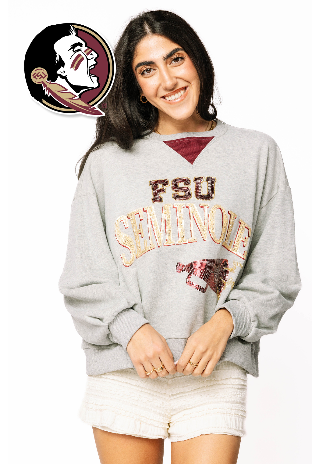 Licensed Sample - FSU Megaphone and Icons V Sweatshirt