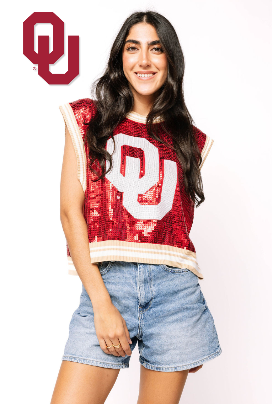 Licensed Oklahoma Full Sequin Mascot Tank