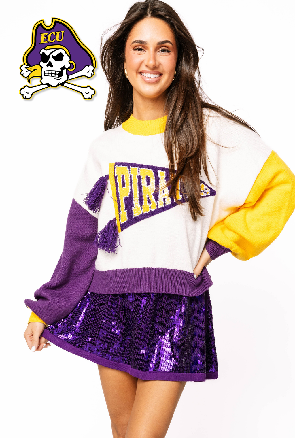 Licensed Sample - ECU Pennant Sweater
