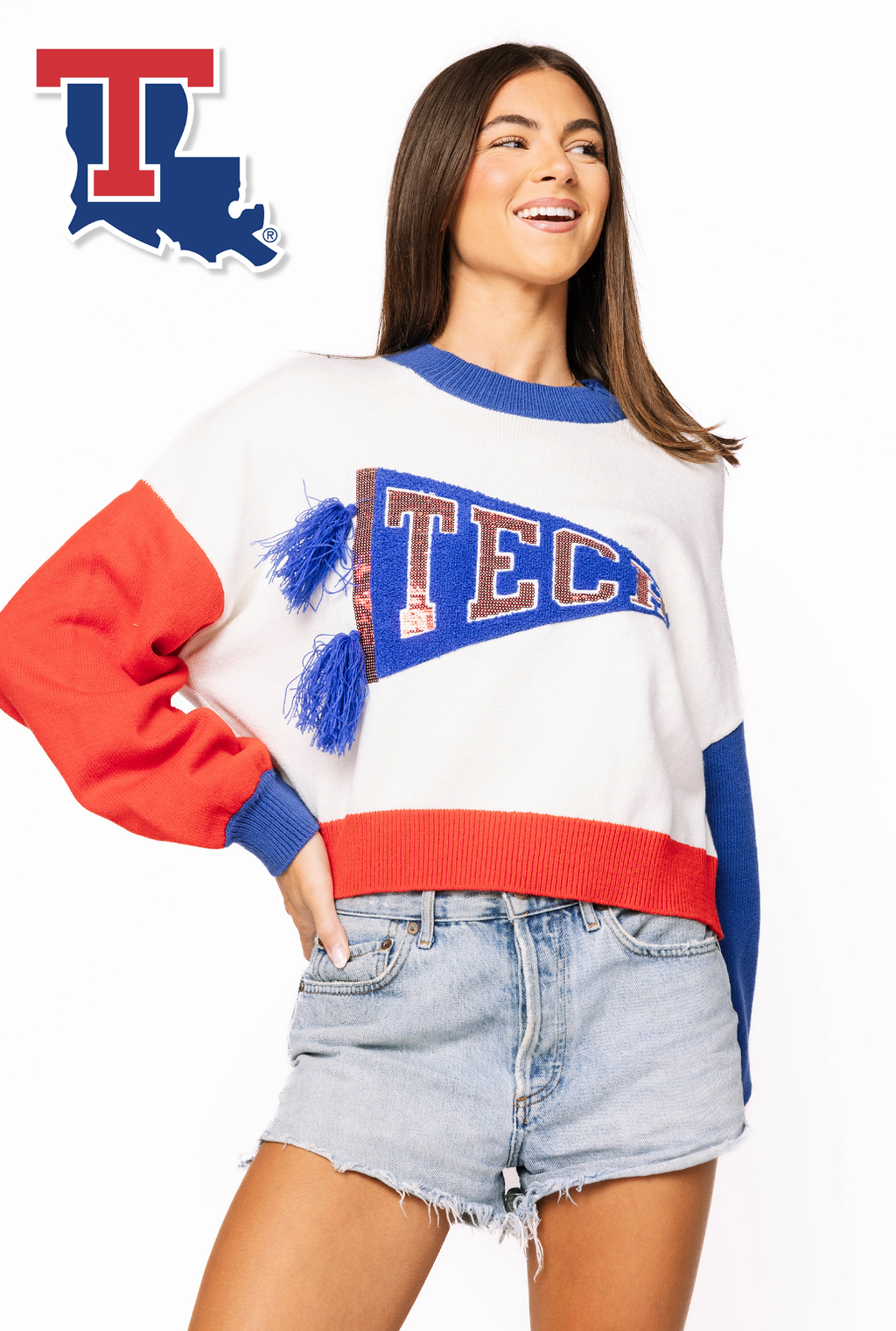 Licensed Sample - La Tech Pennant Sweater