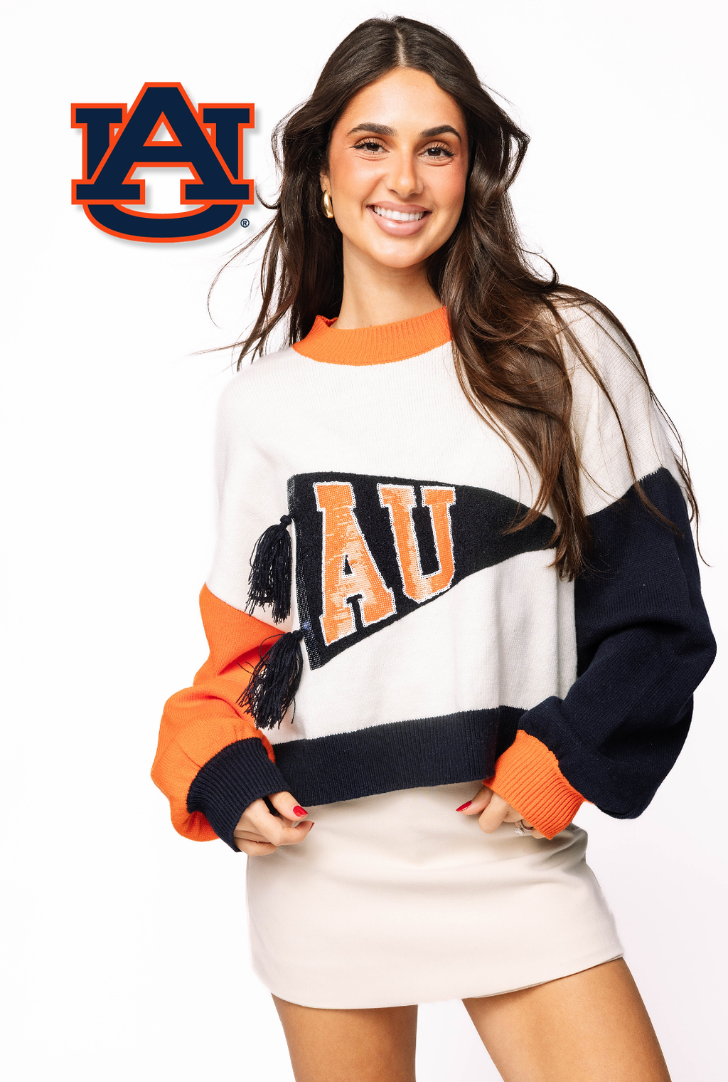 Licensed Sample - Auburn Pennant Sweater
