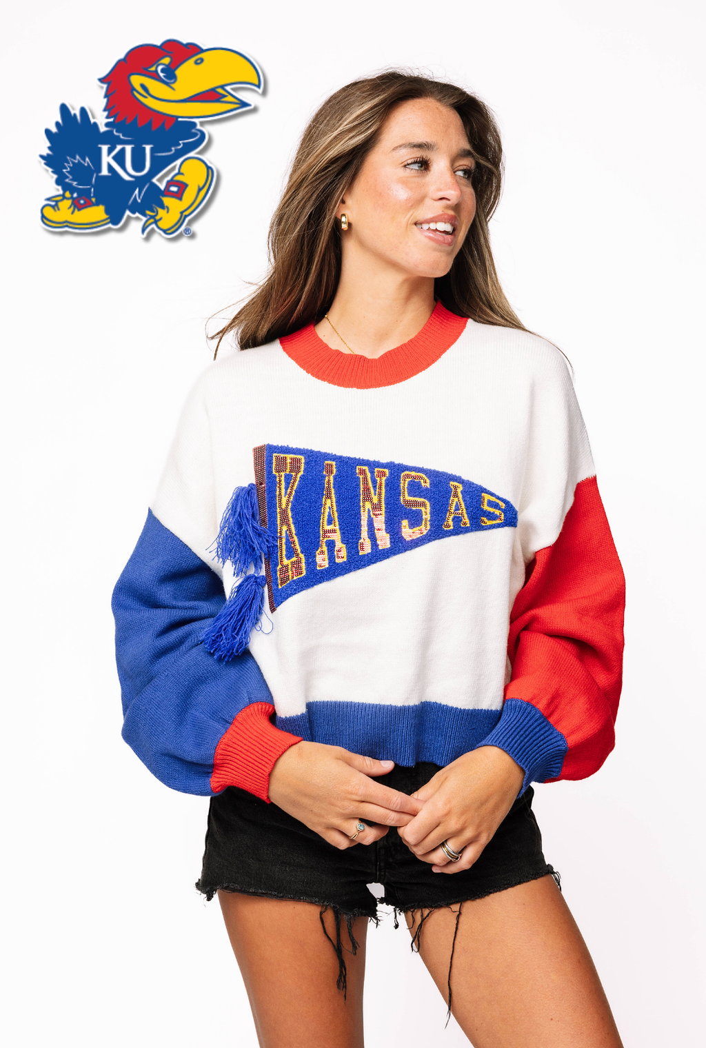 Licensed Sample - Kansas Pennant Sweater