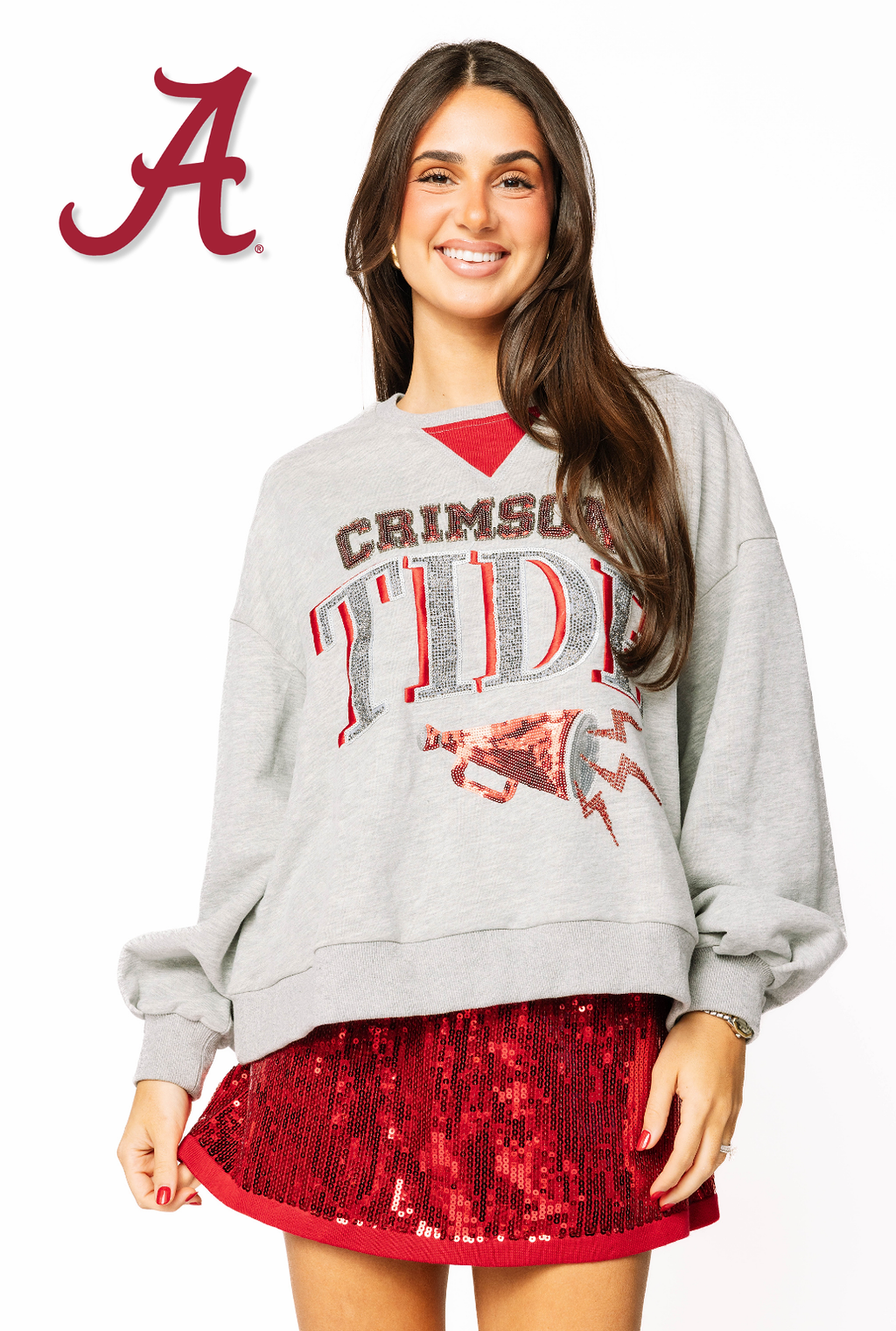 Licensed Sample - Alabama Megaphone and Icons V Sweatshirt