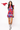 Licensed Sample - SMU Vintage Football Helmet Stripe Vest and Skirt Set
