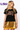 Licensed 'LSU' Black with Multi Jewel Letter Tee