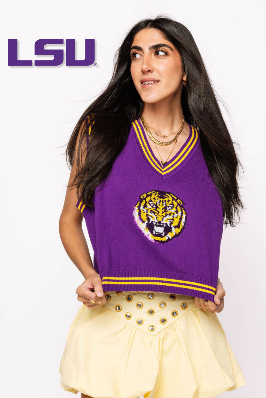 Licensed LSU Small Mascot Sweater Vest