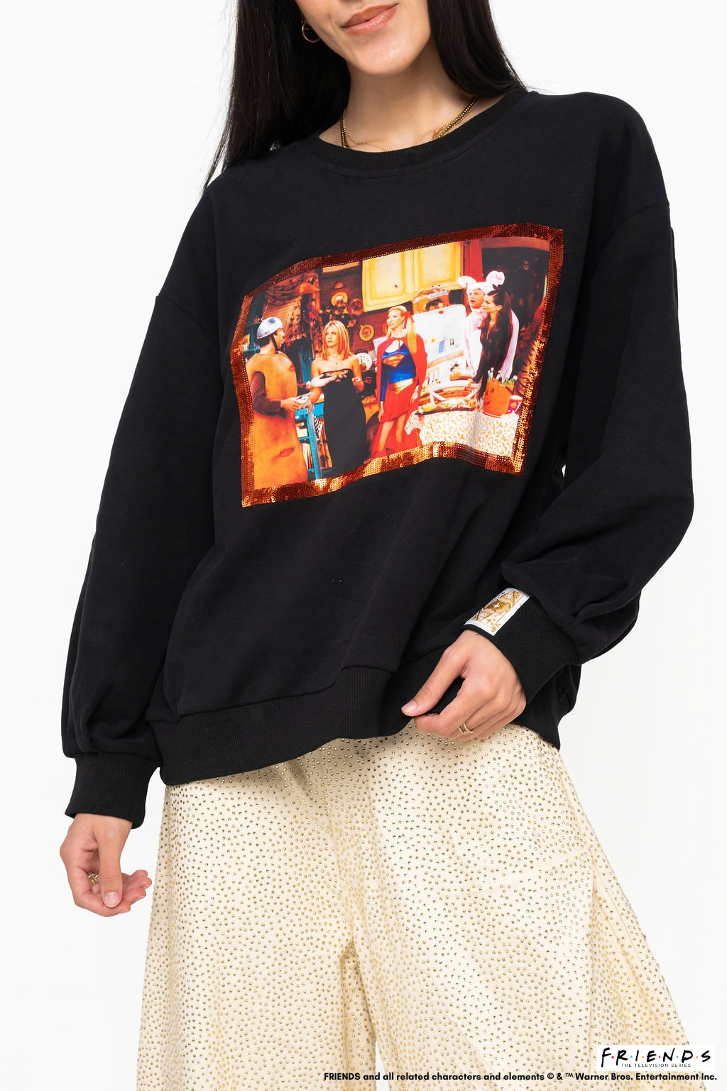 Licensed Black FRIENDS™ Halloween Costume Sweatshirt