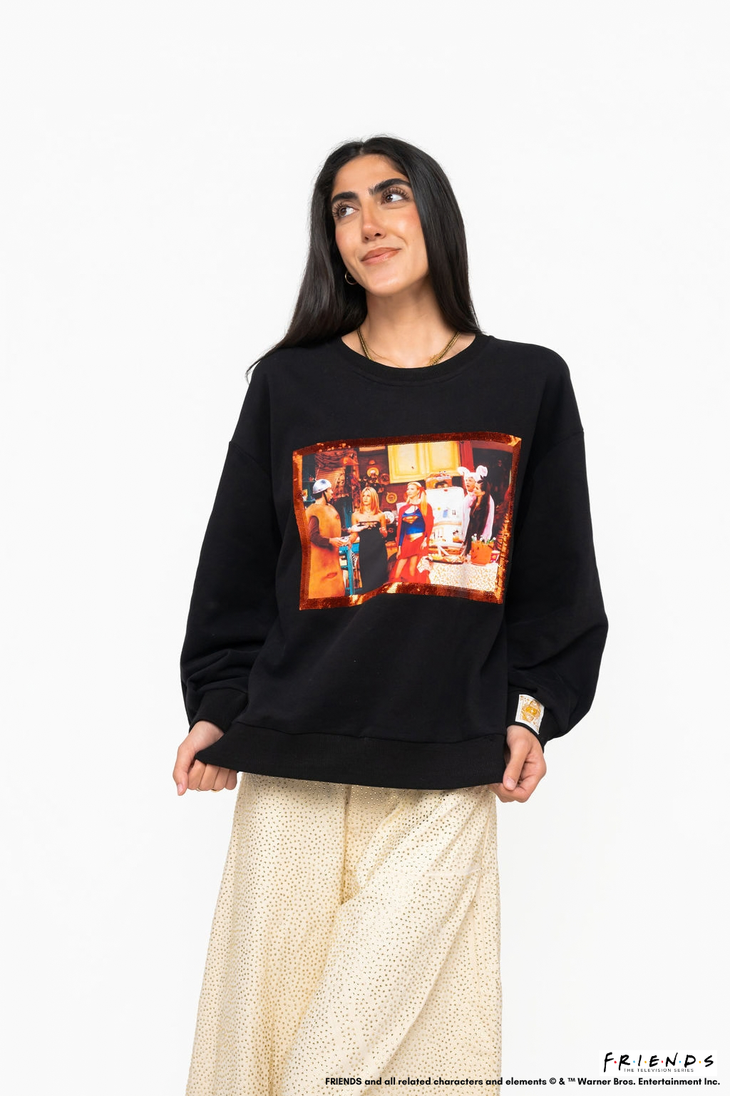 Licensed Black FRIENDS™ Halloween Costume Sweatshirt