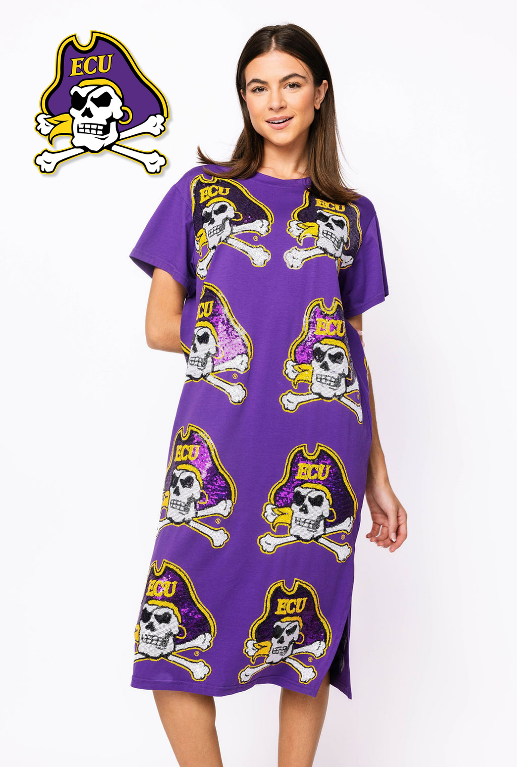 Licensed Sample - ECU Mascot Midi Tee Dress