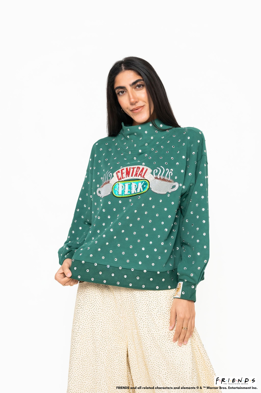Licensed Green City Perk Coffee FRIENDS™ Mockneck Sweatshirt
