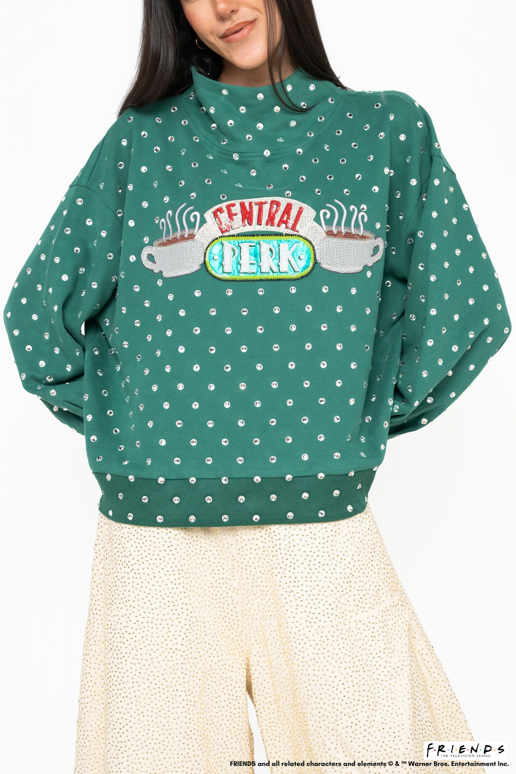 Licensed Green City Perk Coffee FRIENDS™ Mockneck Sweatshirt