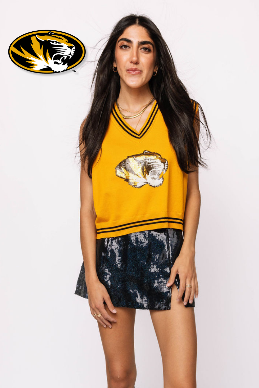 Licensed Mizzou Small Mascot Sweater Vest