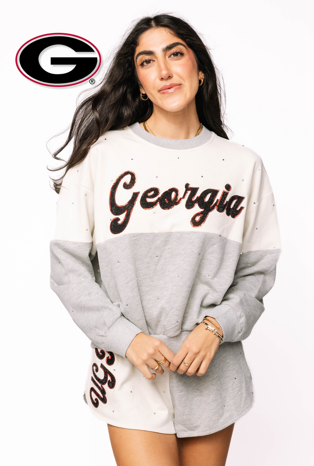Licensed Sample - Georgia Pastel Two Tone Sweatshirt and Shorts SET