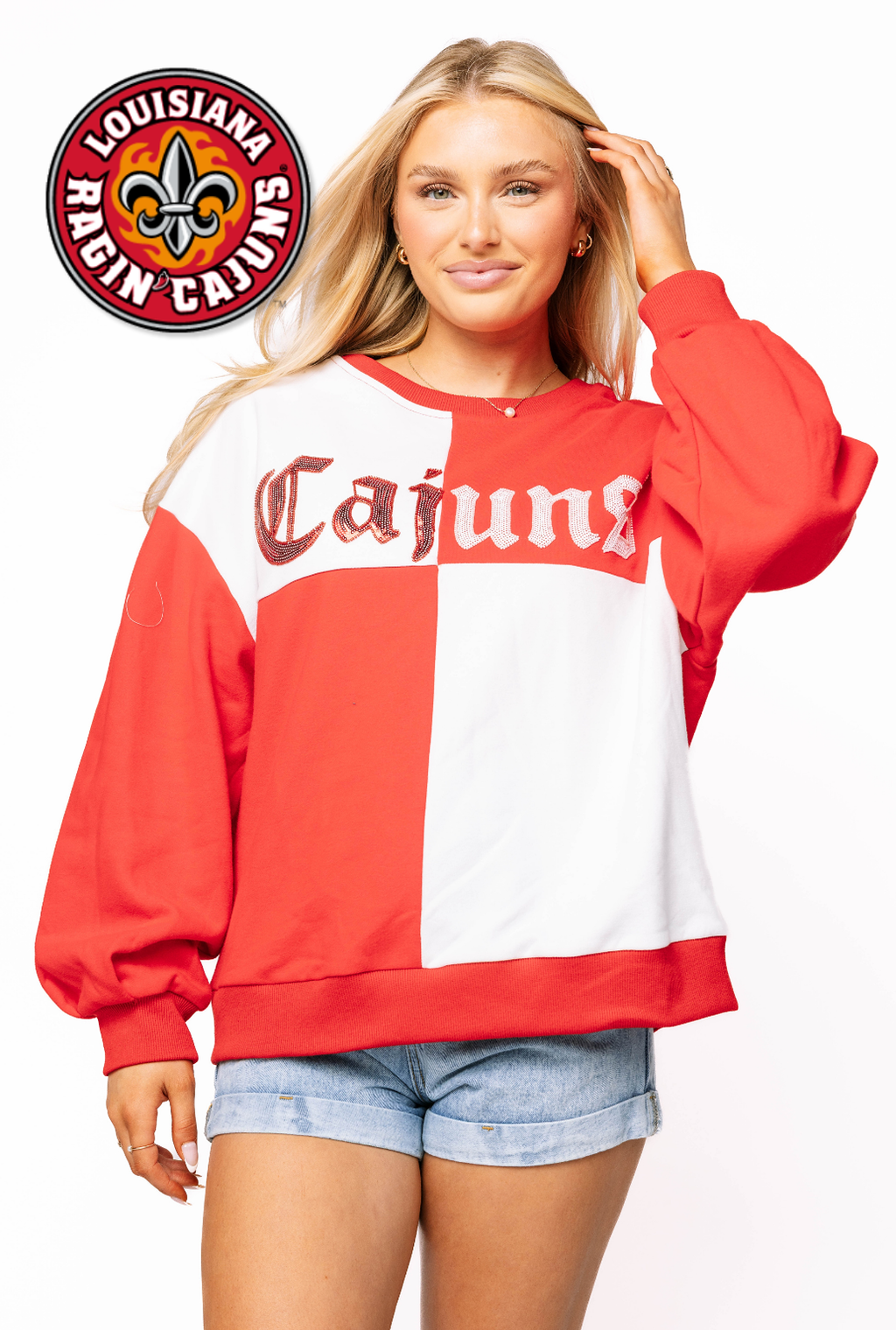 Licensed Sample - ULL Medieval Font Checker Sweatshirt