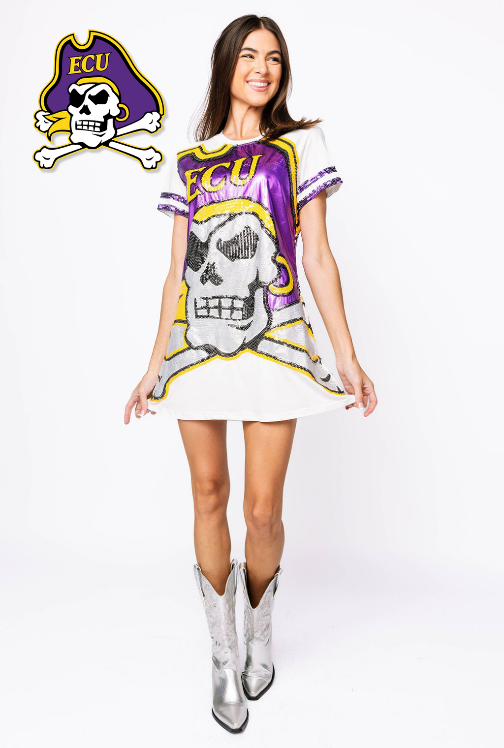 Licensed Sample - ECU Oversized Mascot Tee Dress
