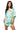 Sample Aqua Multi Cinco Flowers PJ Top & Short Set
