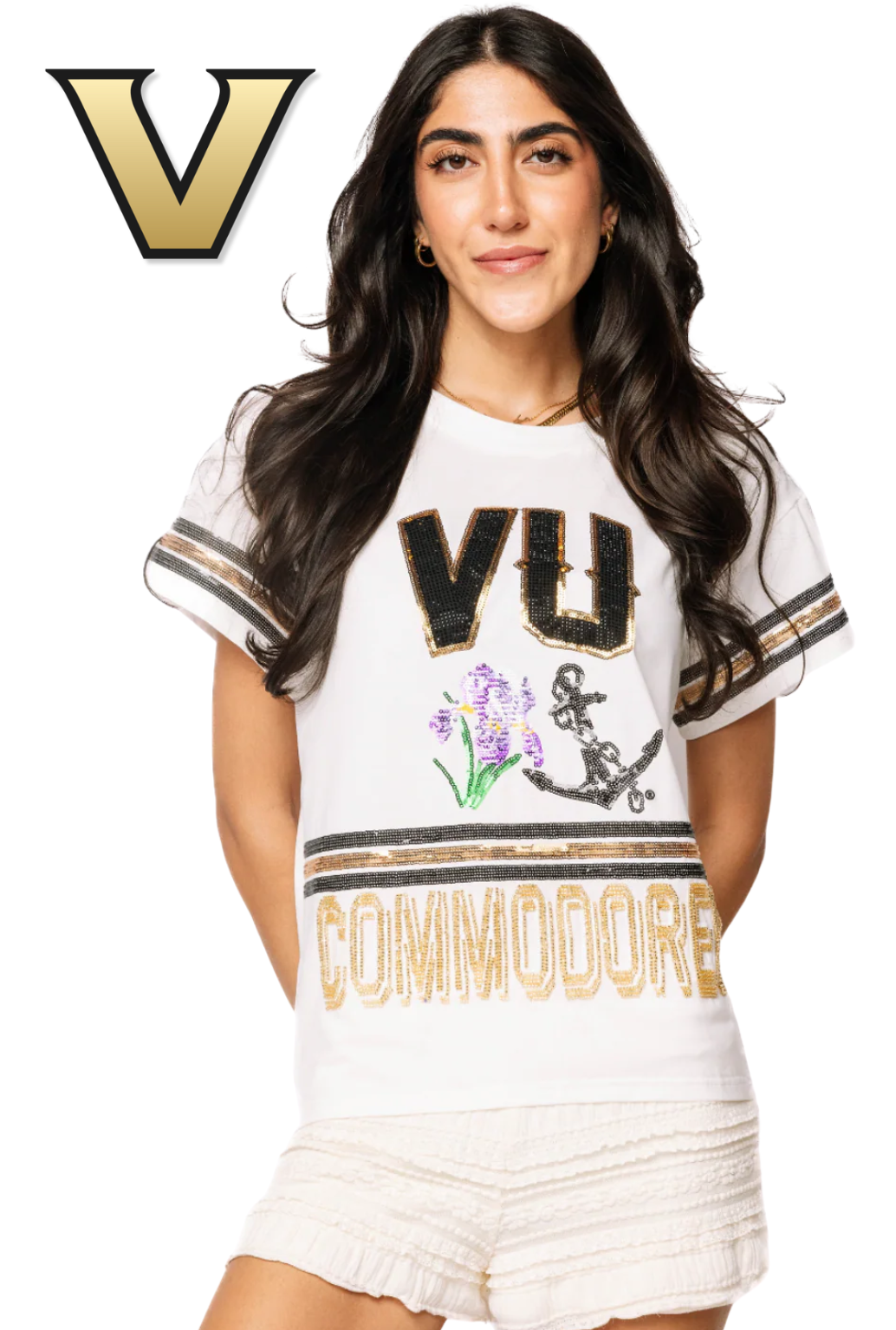 Licensed Sample - Vanderbilt Flower Mascot Tee