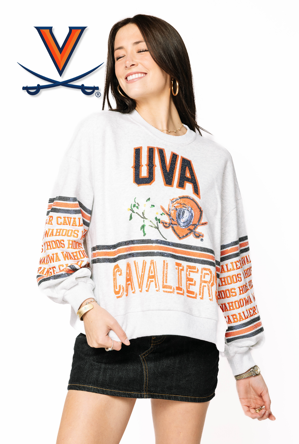 Licensed Sample - UVA Flower Mascot Sweatshirt