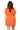Sample Orange Multi Rhinestone Trim Button Down Gauze Collar Dress