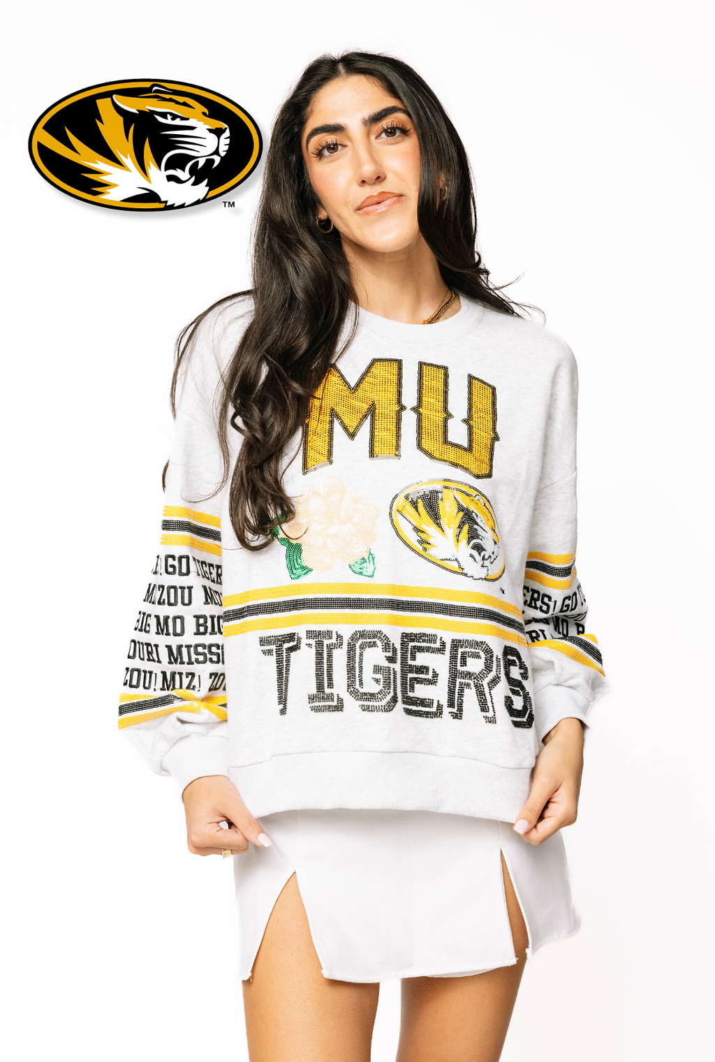 Licensed Sample - Mizzou Flower Mascot Sweatshirt