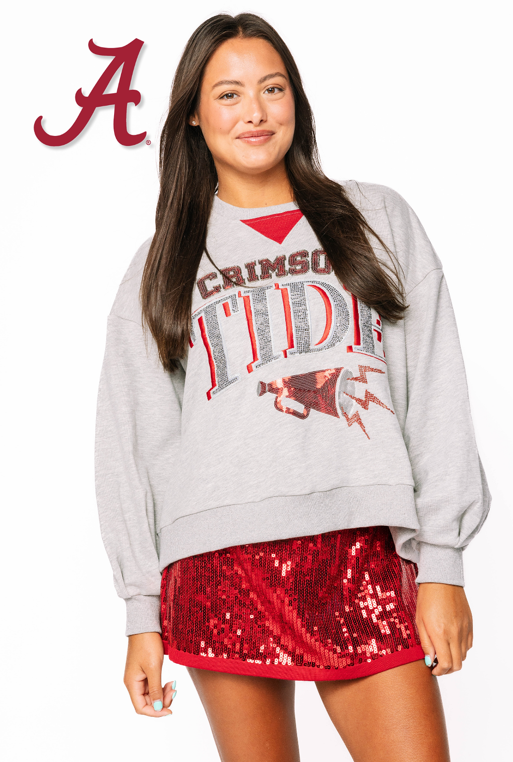 Licensed Sample - Alabama Megaphone and Icons V Sweatshirt