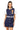 Sample Navy, Orange & White Letterman Dress