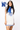 Licensed Sample - Memphis White V Neck Striped Cuff Sweater Vest Dress